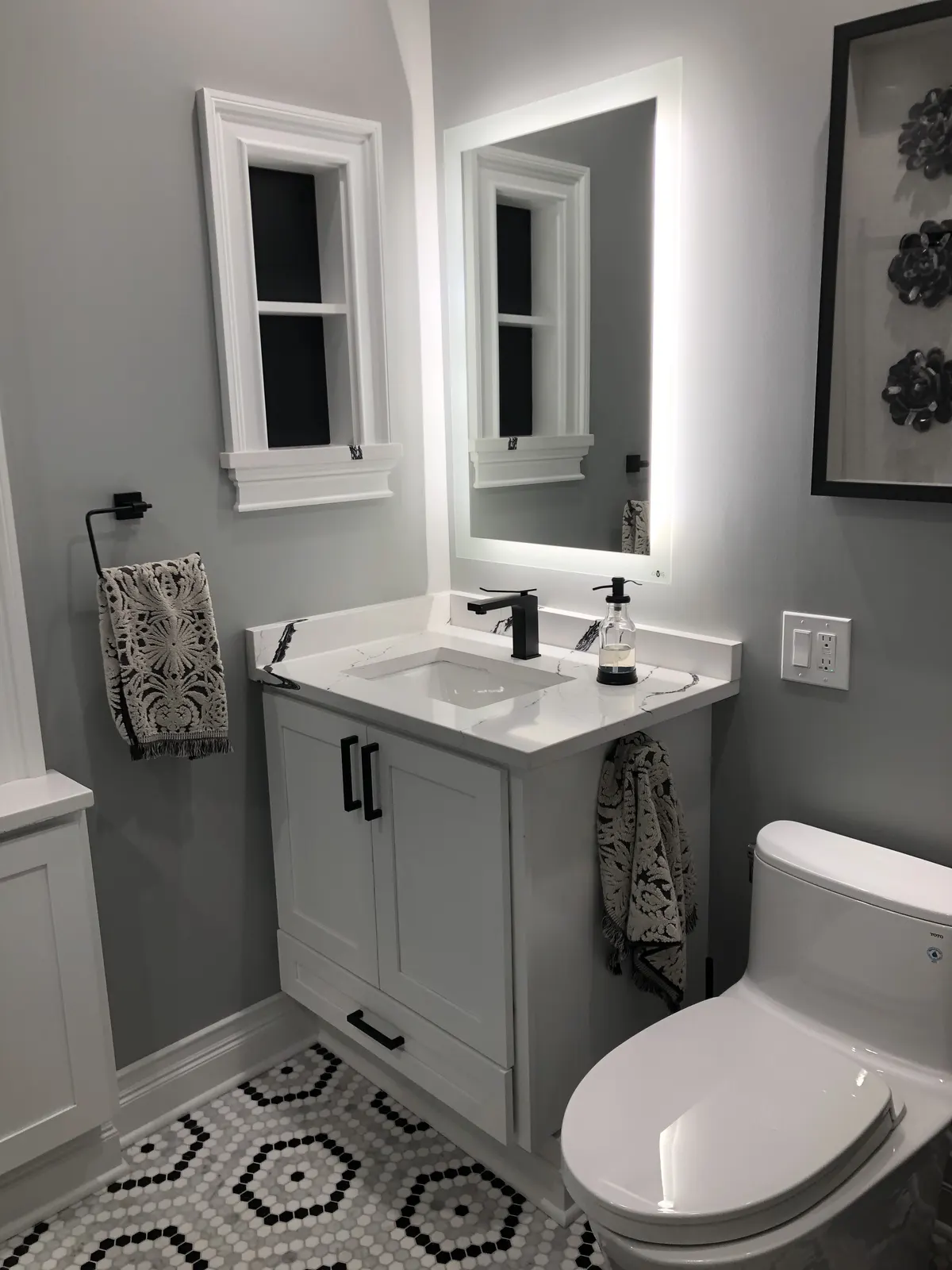 Custom bathroom vanity cabinetry